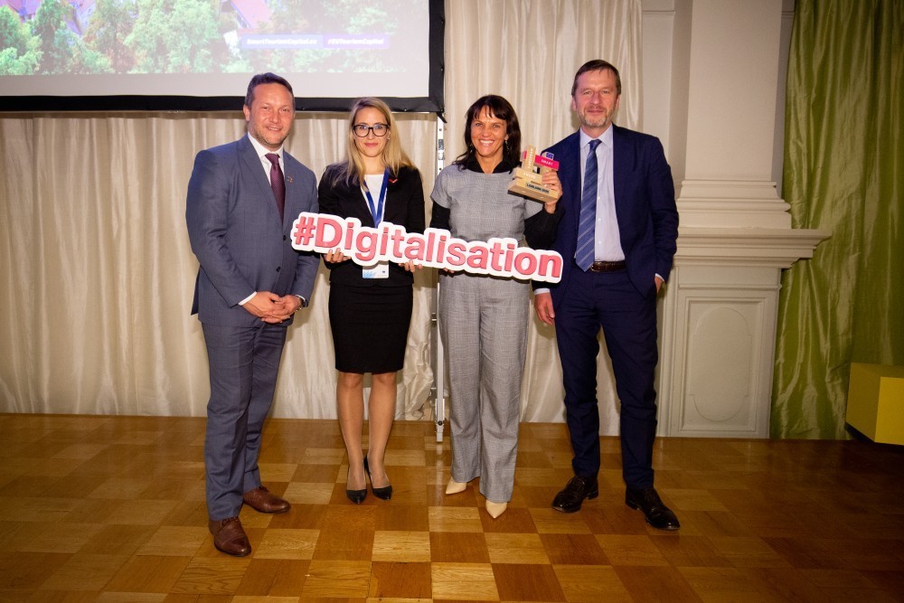 Priznanje za najboljše evropsko mesto na področju digitalnih rešitev v okviru projekta Evropska prestolnica pametnega turizma