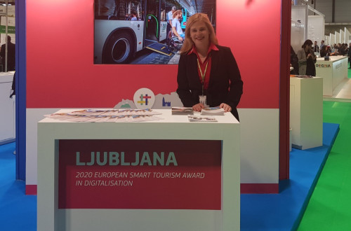 Stojnica Turizma Ljubljana na sejmu.