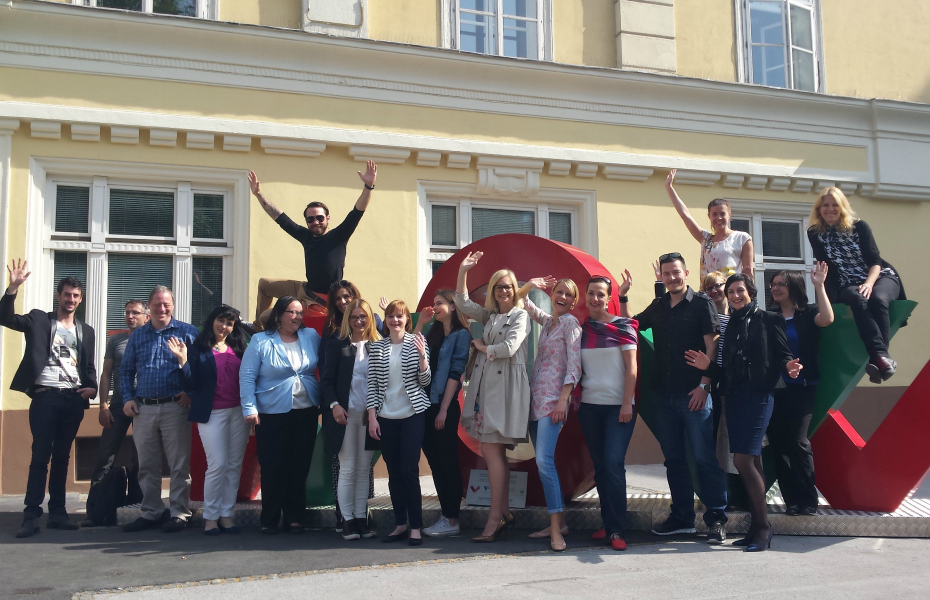 Ekipa Turizma Ljubljana na Krekovem trgu.