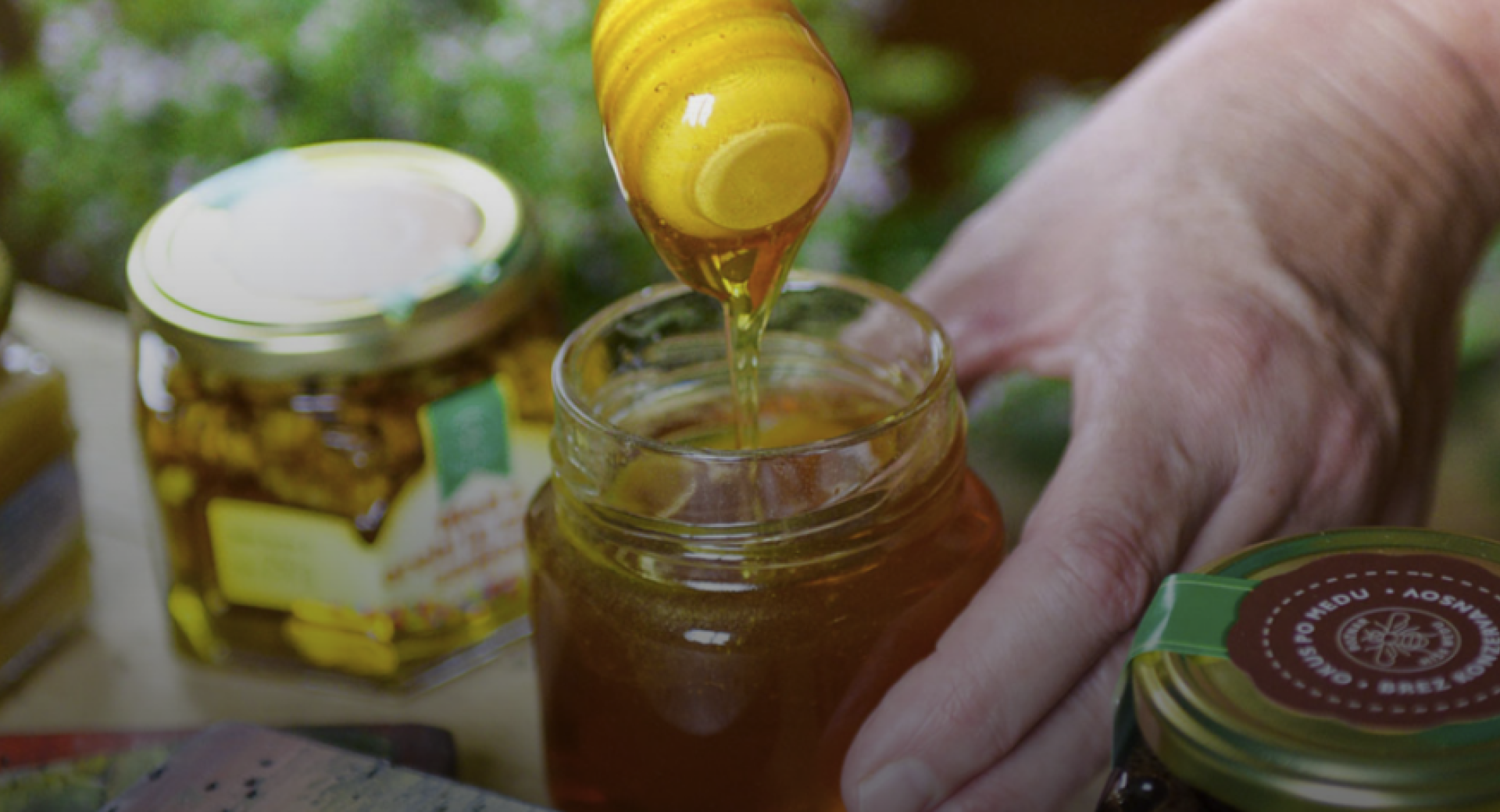 Jars of honey.