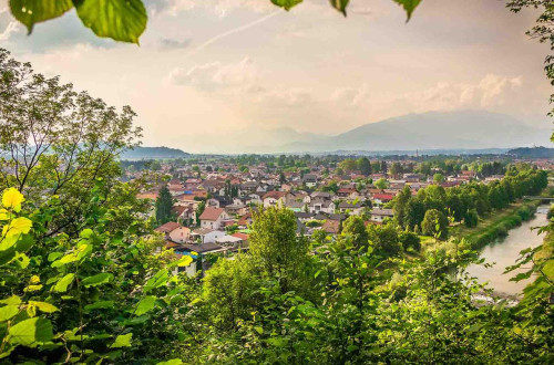 Panoramska slika Domžal.