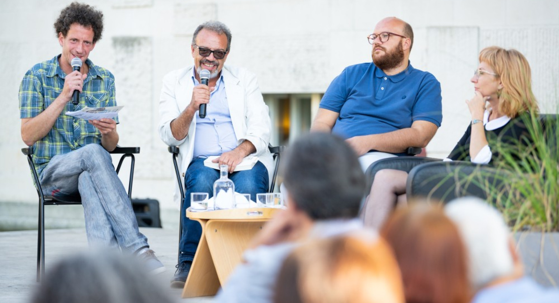 Moderatorji na festivalu Vilenica.