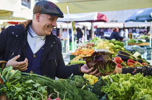 Chef Jorg Zupan na glavni tržnici.