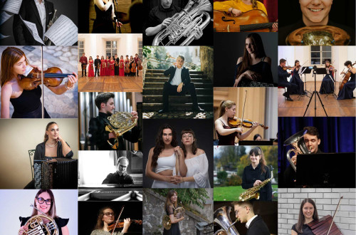 33. Mladi virtuozi, kolaz fotografij