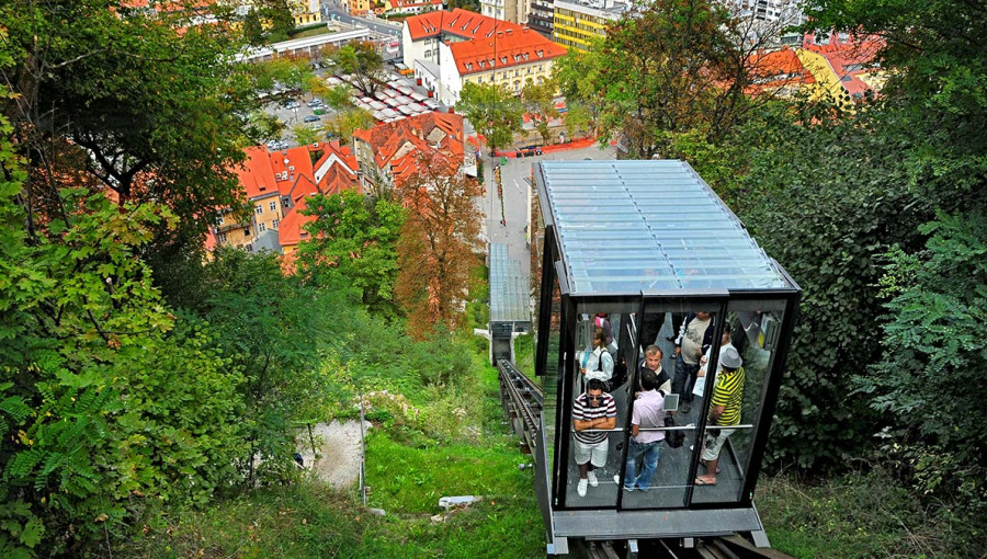 Funicular to Ljubljana Castle photo Dunja Wedam