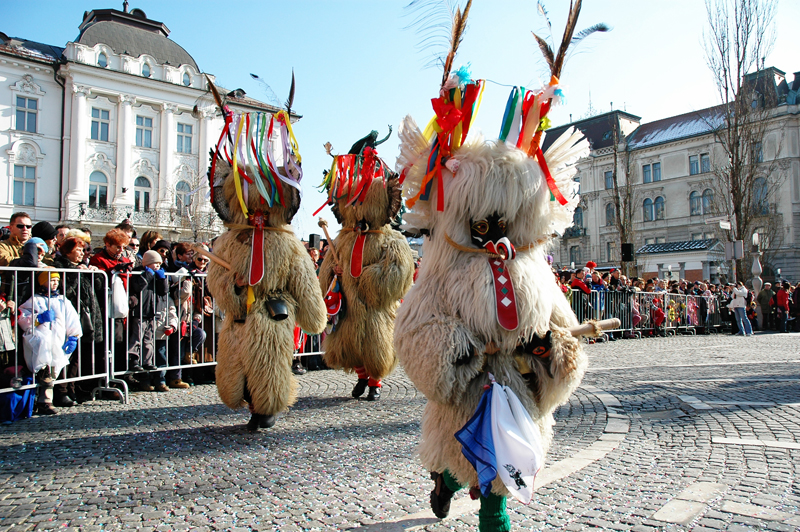 Traditional carnival figures the kurent Photo Dunja Wedam
