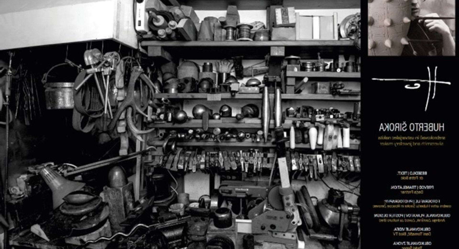 Delavnica z razlicnimi orodji za izdelovanje nakita.