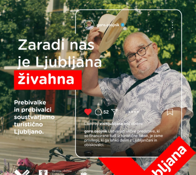 Moski pozdravlja z dvignjenim klobukom. Zaradi nas je Ljubljana ...