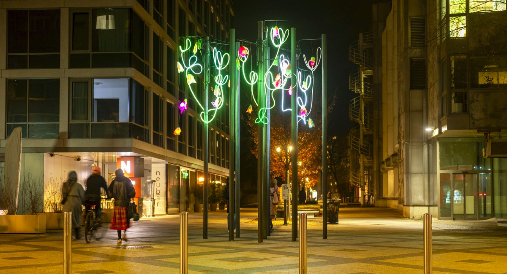 Svetlobna instalacija v mestu.