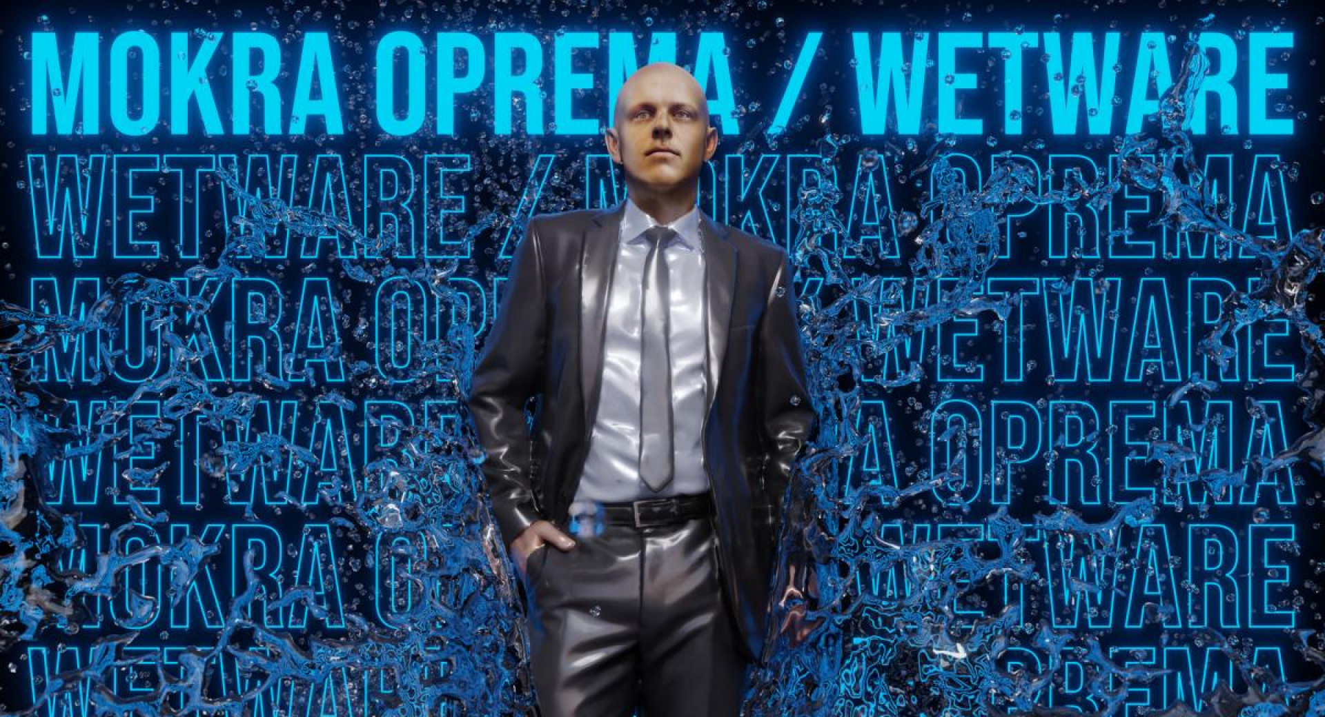 Digitalna umetniska upodobitev gospoda v suknjicu.