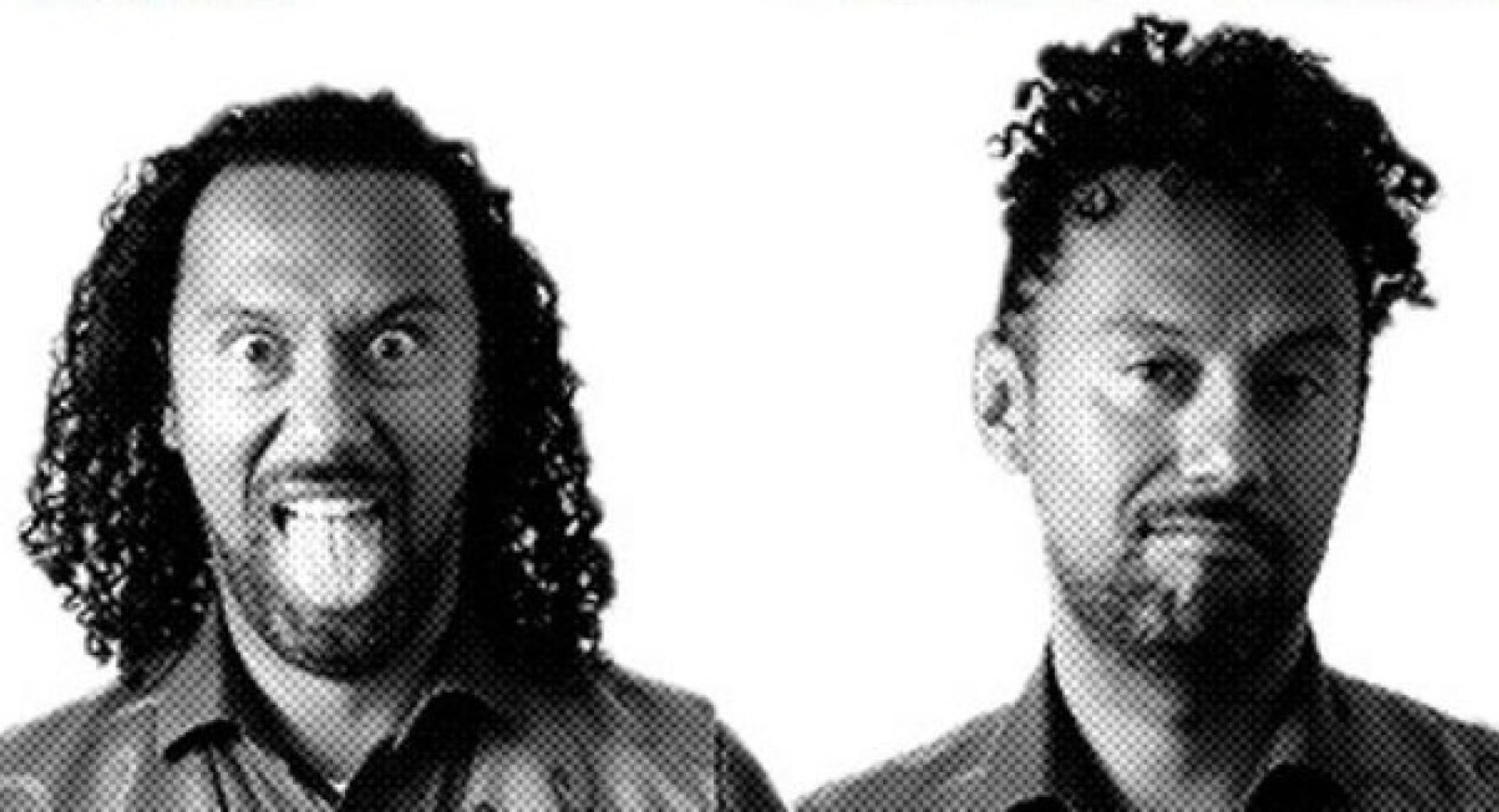 Black-and-white photograph with bust profiles of four men on a white background.