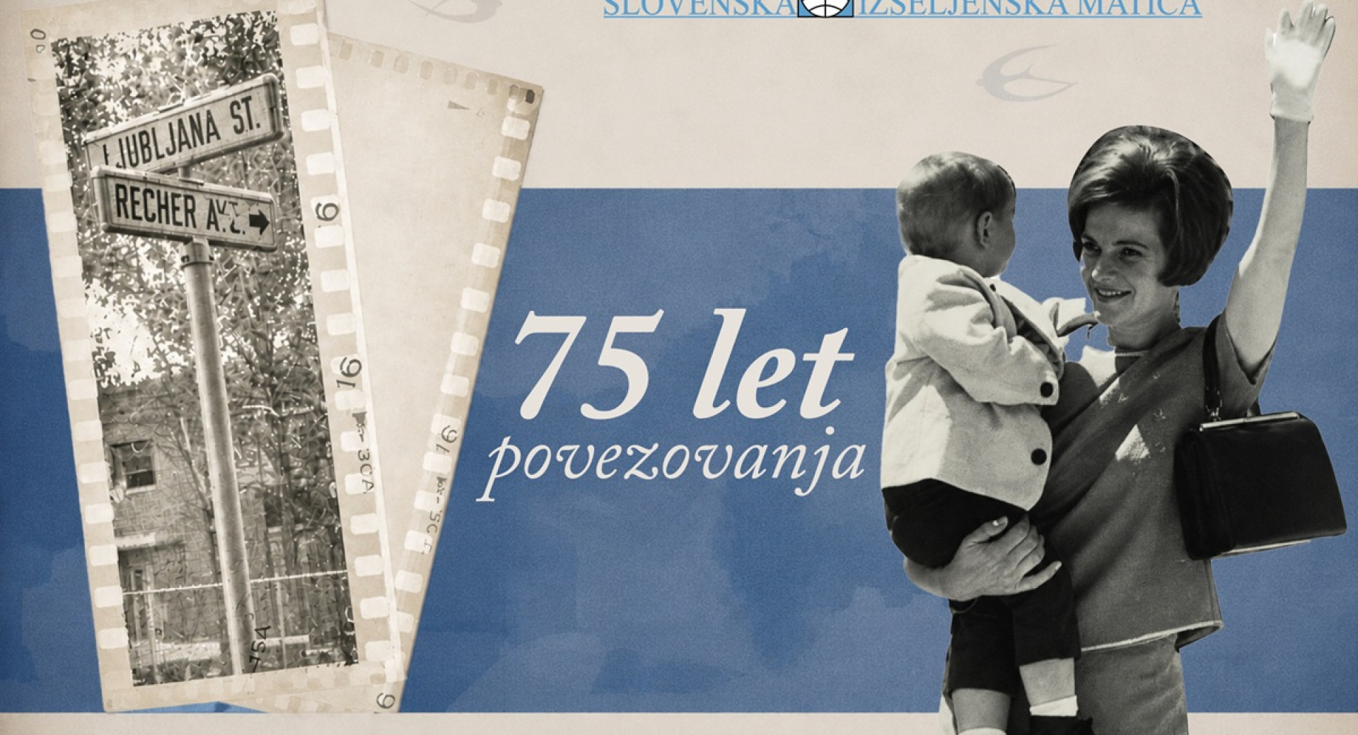 Zenska z otrokom v narocju maha v slovo.