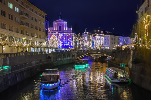 festive december ljubljanica river boats dunja wedam