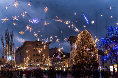 festively decorated ljubljana uros abram