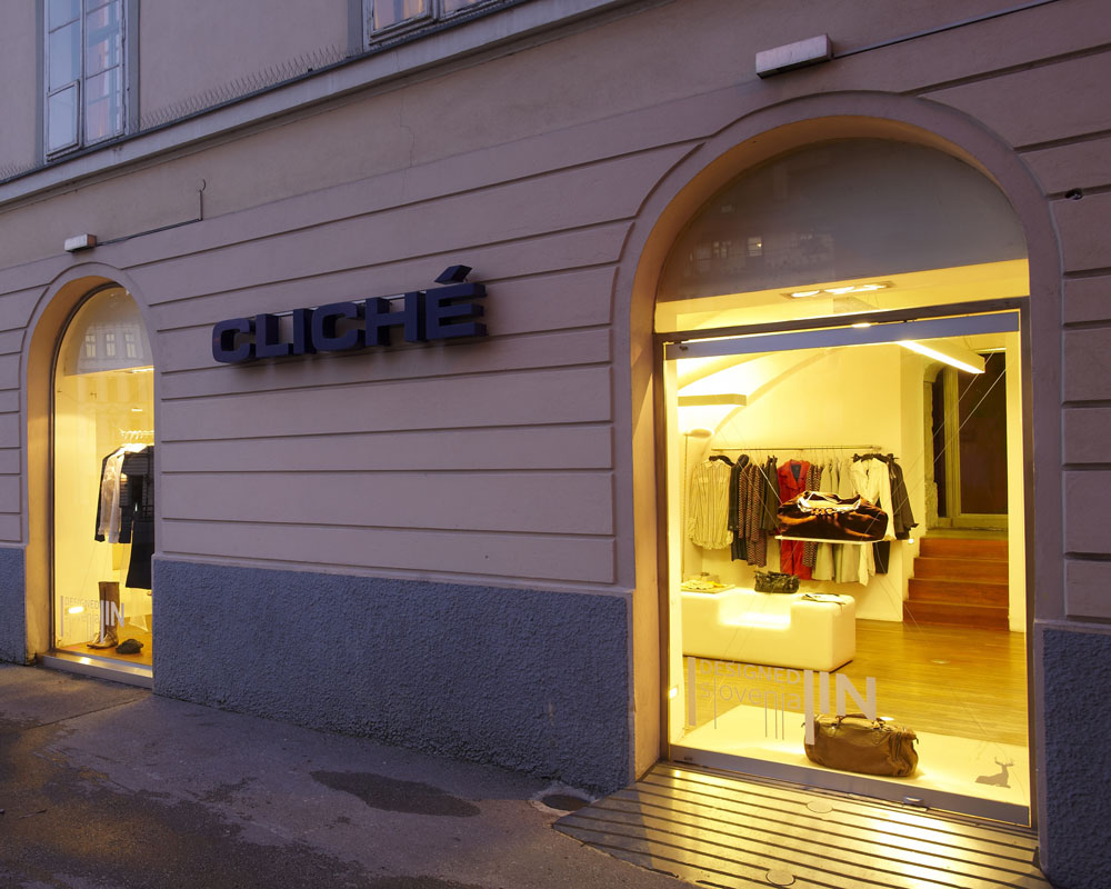 Exterior of a shop. 
