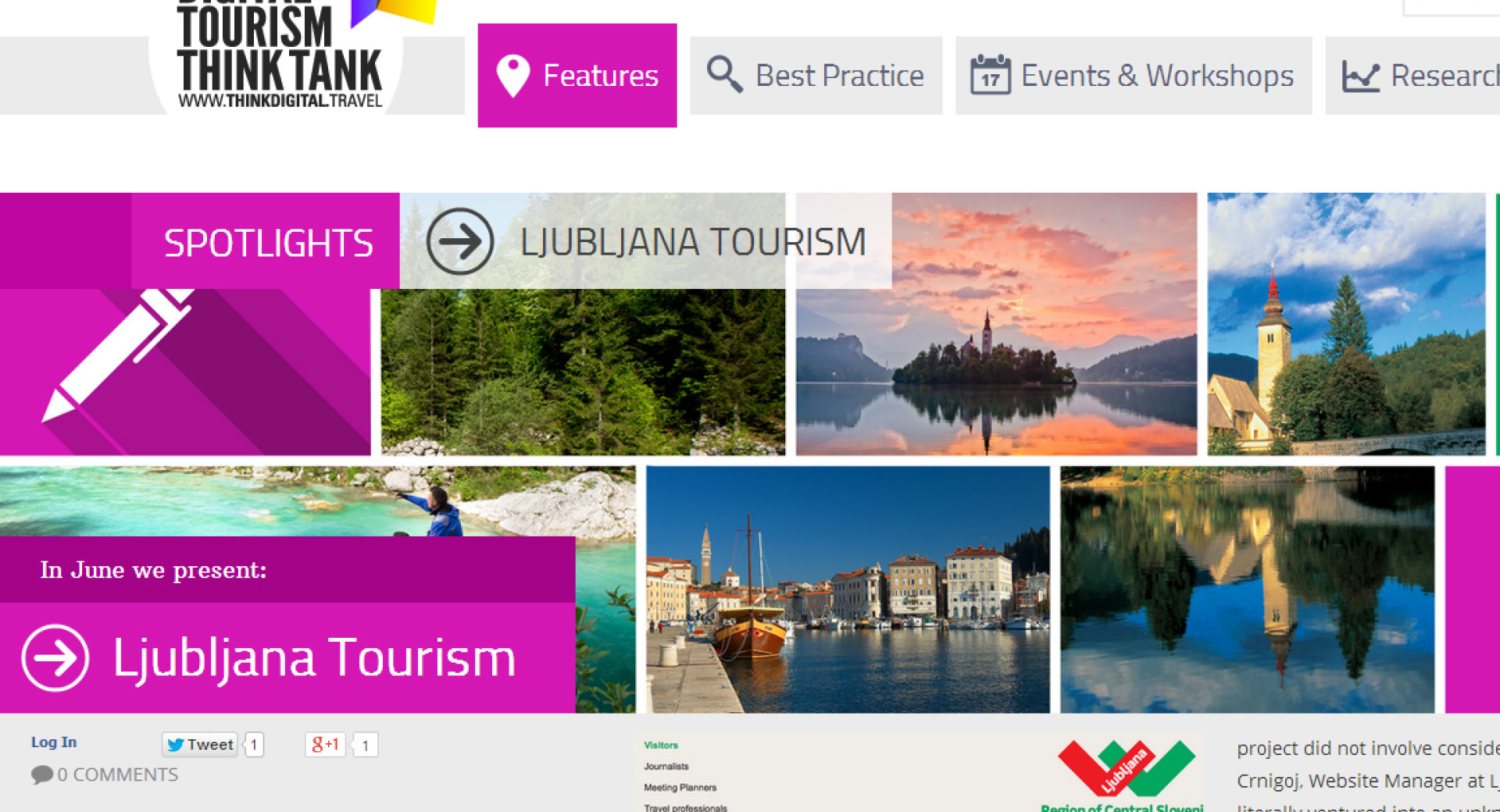 Digital Tourism Think Tank: projekt prodaje izletov in doživetij Turizma Ljubljana predstavljen kot primer dobre prakse