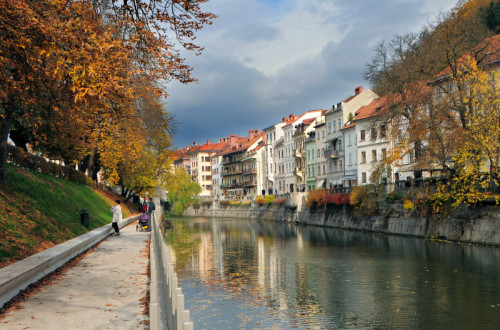 Ljubljanica jeseni.