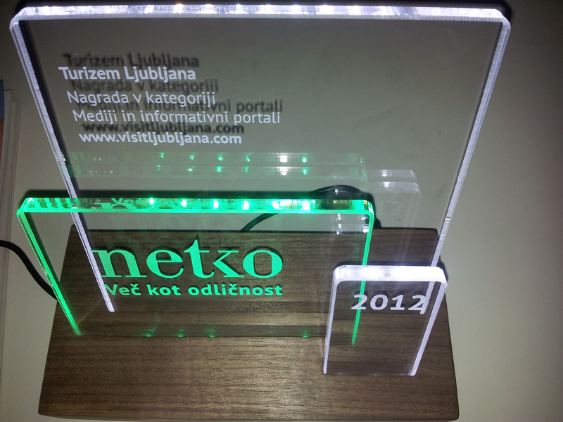Spletno mesto Visit ljubljana prejelo nagrado Netko 2012