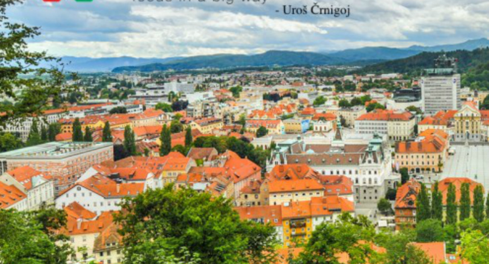 Panoramska slika Ljubljane.