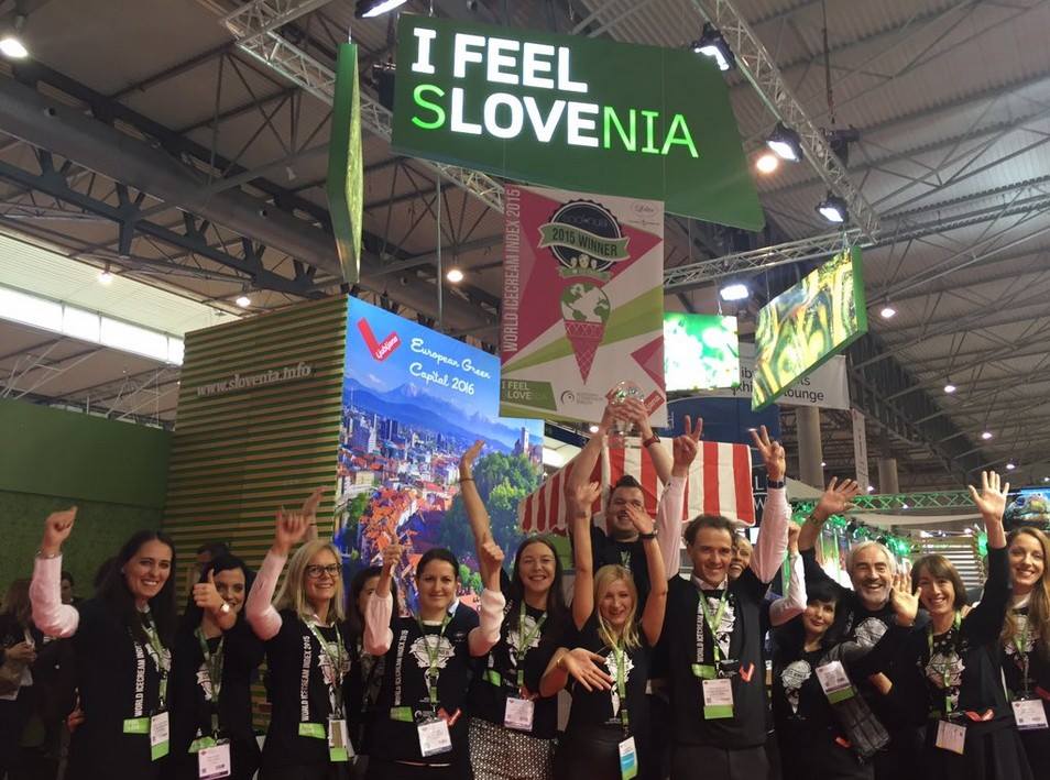Ekipa Turizma Ljubljana in Slovenije na sejmu.