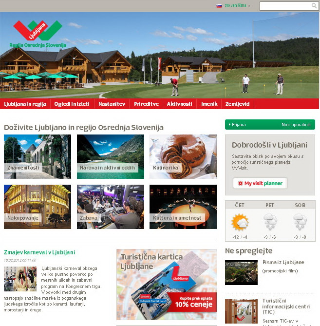 Ljubljanski turistični portal www.visitljubljana.si nadgrajen v regijskega