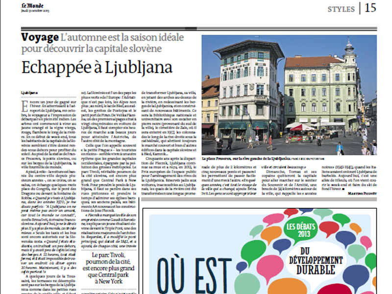 »Pobegnila sem v Ljubljano« − pogled na Ljubljano skozi oči francoske novinarke, ki pokriva luksuzni turizem