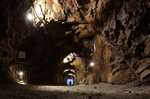 Notranjost rudnika Sitarjevec. 