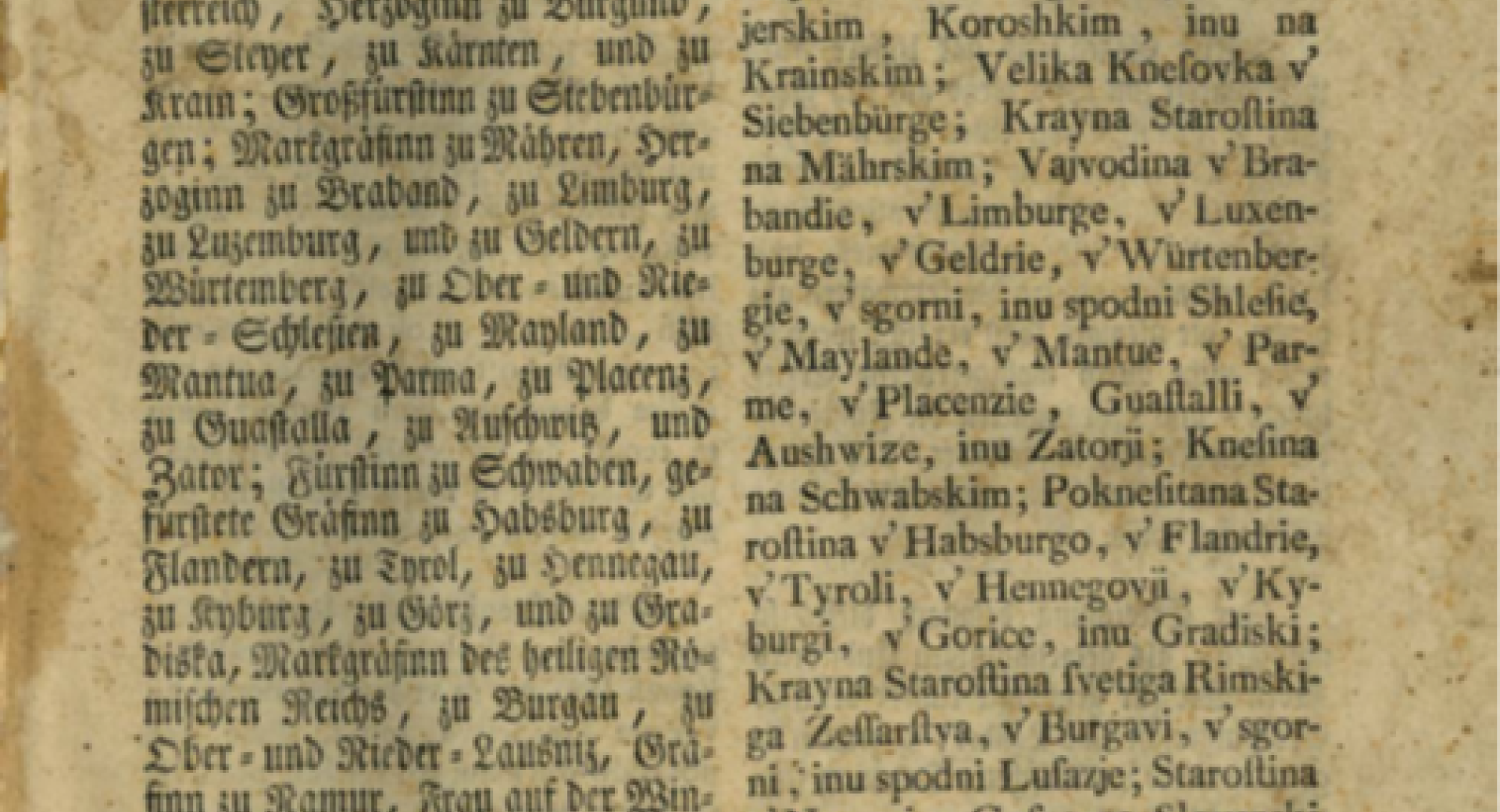 Staro besedilo na porumenelem papirju.