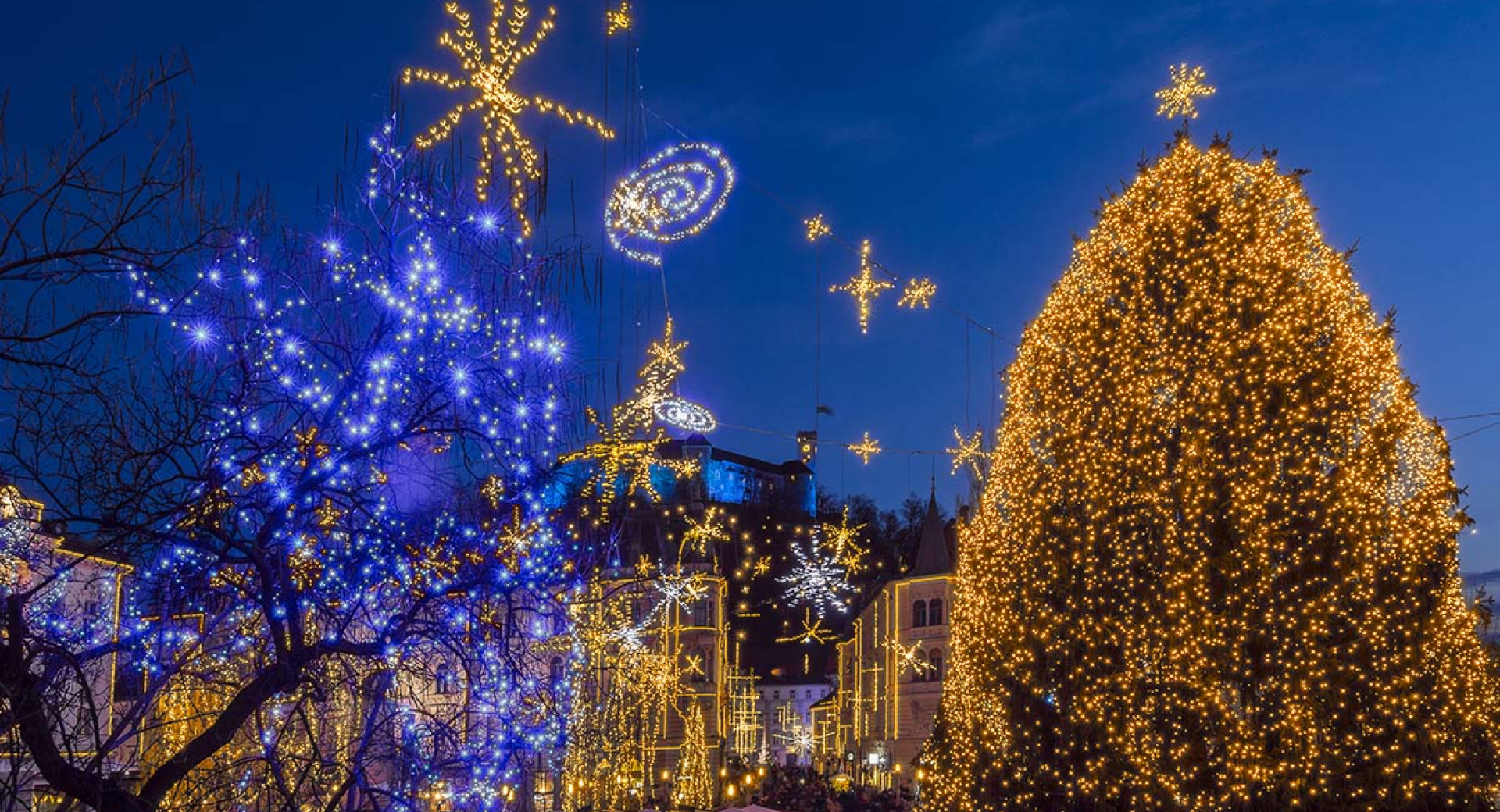 Ljubljana christmas lights photo JanezZalaznik