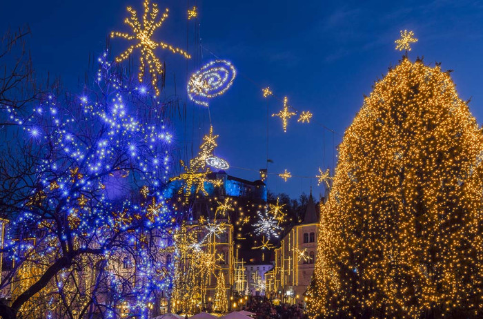Ljubljana christmas lights photo JanezZalaznik