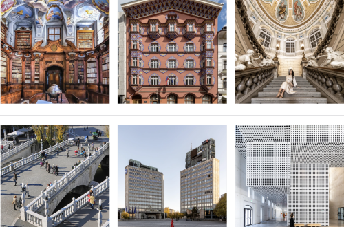 Razlicne arhitekturno zanimive zgradbe.