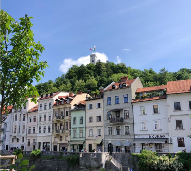 Ljubljanica z nabrezji.