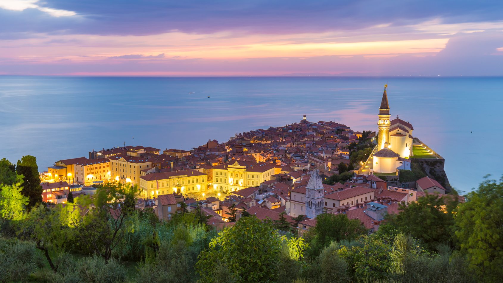 Sunset in Piran.