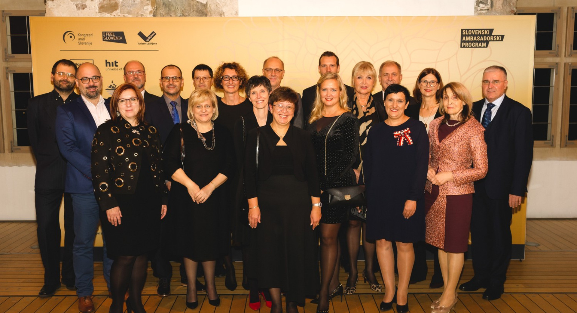 Fotografija prvih ljubljanskih kongresnih ambaadork in ambasadorjev 2019.