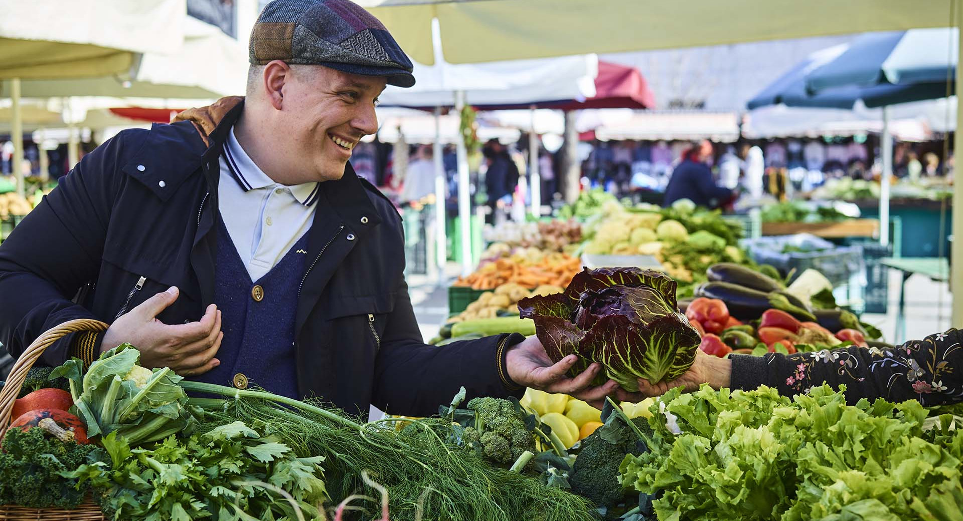 Chef Jorg Zupan na glavni tržnici.