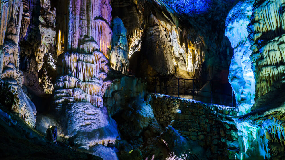 postojna cave lights shutterstock